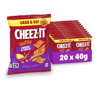 Cheez-It Snap'd Cheese & Chilli Baked Snacks, 100% Real Cheese, Cheesy, Thin & Crispy