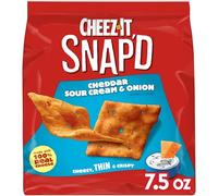 Cheez-It Snap'd, Cheesy Baked Snacks, Cheddar Sour Cream and Onion, 7.5 Ounce