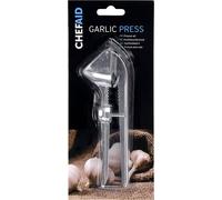 Chef Aid 10E10436 Garlic Press with Cherry / Olive Stoner , Silver , 9.5 x 22 x