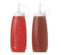 Chef Aid 2 Plastic Sauce Bottles, Ideal for BBQ Inchs and Outdoor Eating