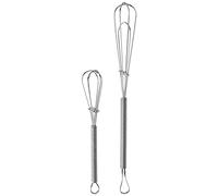 Chef Aid 2 Stainless Steel Mini Whisks, Silver