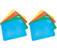 Chef Aid 4 Flexible Colour Coded Chopping Mats,Assorted,35cm x 30cm (Pack of 2)