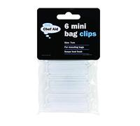 Chef Aid 6-Piece Mini Bag Clip Set, White