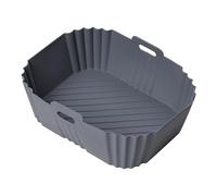 Chef Aid Air Fryer Liner 20.5 x 16 x 7cm, Reusable Silicone Liner with Grooved Base for Airflow, Dishwasher Safe, Oven Safe up to 230°C, Flexible and Easy to Clean
