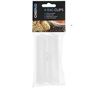 Chef Aid Bag Clip Set, 4 Piece set perfect for Sealing Crisp Bags, Sachets, Sweet Bags and many other foods, All Come in a Clean white colours