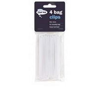 Chef Aid Bag Clip Set, 4 Piece set perfect for Sealing Crisp Bags, Sachets, Sweet Bags and many other foods, All Come in a Clean white colours