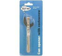 Chef Aid Can Opener with Corkscrew, Silver