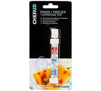 Chef Aid Classic Fridge and Freezer Thermometer with clear colour coded and easy to read markings, Comes with intergrated hanging hook and suction pad