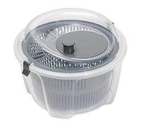 Chef Aid Clear Plastic Salad Spinner Measuring 24.5cm x 16cm, 4.4 Litre Capacity with Easy Spin Mechanism