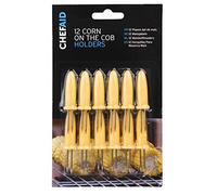Chef Aid Corn Cob Forks, Stainless Steel Corn Forks for holding Corn on the Cobs, Pack of 12 Skewer style forks, Perfect for BBQ, Parties and Buffets