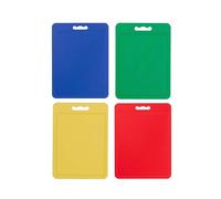 Chef Aid Cutting Board Plastic Multicoloured Chopping Boards Set of 4 Non-Slip