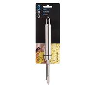 Chef Aid Double Edged Stainless Steel Peeler, Ideal for Removing the Peel and Skin from Fruit and Vegetables, Fitted with Easy Store Hanging Loop, Dishwasher Safe, Silver