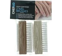 Chef Aid Double Sided Wooden Nail Brushes Pack of 2, Fingernail & Toenail Cleaning Brush for Home Manicure & Pedicure