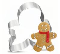 Chef Aid Gingerbread Cookie Cutter Set, Stainless Steel Biscuit Cutter Shapes for Baking Cake Pastry Holiday Decoration.
