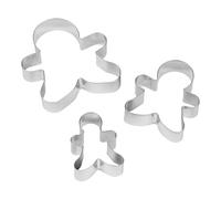 Chef Aid 3 Gingerbread Cutters, Silver