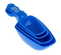 Chef Aid Kitchen and Pantry Scoops, Set of 4 Scoops Perfect for Measuring a Wide Range of Kitchen Foods, Each Scoop has a Measuring Spoon Built into The Handle for Multi use, Dishwasher Safe