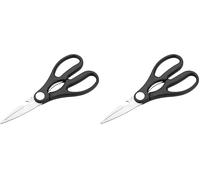 Chef Aid Kitchen Shears - Heavy-Duty Design with Sturdy Stainless Steel Blades for Cutting of Poultry, Meat, and Vegetables. Built-in Nutcracker and Bottle Opener. Soft Grip Handles. Easy to Clean