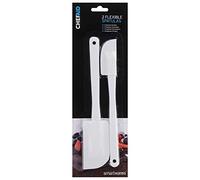 Chef Aid Kitchen Spatulas, Pack of 2 White Flexible Spatulas Ideal for Home Baking and Food Preparation, Heat Resistance to high tempertures, BPA Free and Dishwasher Safe