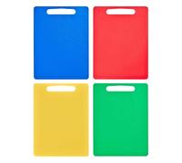 Chef Aid Large Multi-Colour Chopping Board Set, Multipurpose Anti-Slip Surface, Easy to Clean and Dishwasher Safe with Handle, Pack of 4 Cutting Boards Each Measuring 40 x 30cm