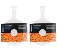 Chef Aid Microwave Saucepan with Lid, Measures 21.5 x 15.3 x 10.8 cm, White (Pack of 2)