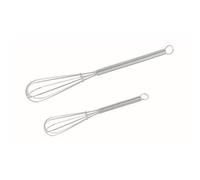 Chef Aid Mini Hand Whisk Set Pack of 2 in Silver Chef Aid Silver