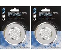Chef Aid Mini Sink Strainer, Measures 7.5cm x 7.5cm (Pack of 2)