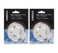 Chef Aid Mini Stainless Steel Sink Strainer for Bathroom and Kitchen (Pack of 2)
