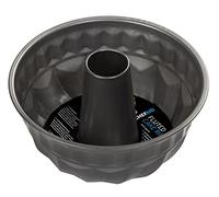 Chef Aid Non-Stick Fluted Cake Pan with Non-Stick Coating, Ideal for Home Baked Bread or Cake centrepieces with Flowing Pattern, Internal Measurement of 22.5 cm Diameter, Gray