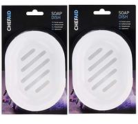 Chef Aid White Plastic Soap Dish, Made with extra Durable BPA free plastic