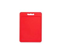 Chef Aid Red Plastic Chopping Board, 35x25cm, Non-slip, Dishwasher Safe