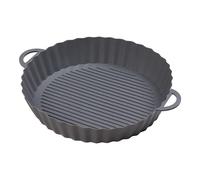 Chef Aid Round Air-Fryer Liner, Measures 21cm diameter and 4cm high with grooved base for increased air-flow, Non-stick quailites which prevents sticking and makes this easy to clean