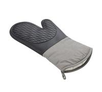 Chef Aid Silicone Oven Glove Grey, Extra-Long Heat-Resistant Mitt with Non-Slip Grip & Hanging Hook, 35 x 18 cm, Insulated Kitchen Glove for Baking, Roasting & Grilling