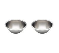 Chef Aid Stainless Steel Bowl, 22cm Diameter and 1.9L Capacity, Silver (Pack of 2)