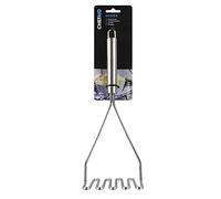 Chef Aid Stainless Steel Masher, Perfect mashing tool for use on Potatoes, Baby food, Vegetables and Fruit, fitted with easy store hanging loop, Dishwasher safe, Silver