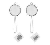 Chef Aid Strainer Mini Tinned Steel Sieve 7cm Long Handle Fine Mesh Pack of 2
