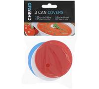 Chef Aid Standard Tin Can Covers, Set of 3 Can Covers, Perfect for sealing and keep remaining content fresh after being opened, Ideal for use with Pet Food