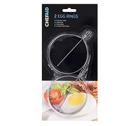Chef Aid Traditional Egg Rings, Perfect tool for Frying or Poaching Eggs, Omelettes and Mini Pancakes, Pack of 2 Steel Rings