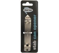 Chef Aid Traditional Style Stab Can Opener, Ideal for Camping and Caravan or Occasional Home Use, Punches and Opens Tin Cans and Opens Beer Bottles and Tins