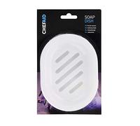 Chef Aid White Plastic Soap Dish, Made with extra Durable BPA free plastic