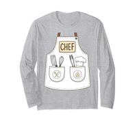 Chef Apron Funny Cute Culinary Cooking Costume Long Sleeve T-Shirt