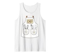 Chef Apron Funny Cute Culinary Cooking Costume Tank Top