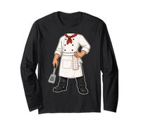 Chef Body Funny Easy Last Minute Halloween Cook Costume Long Sleeve T-Shirt