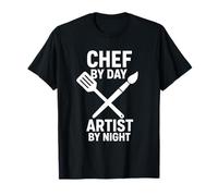 Chef by Day Artist by Night Funny Creative Restaurant Cook T-Shirt