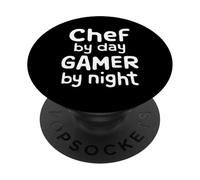 Chef by Day Gamer by Night PopSockets Adhesive PopGrip