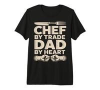 Chef By Trade Dad By Heart Fathers Day Cook Premium T-Shirt