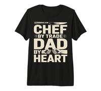 Chef By Trade Dad By Heart Fathers Day Cook Premium T-Shirt