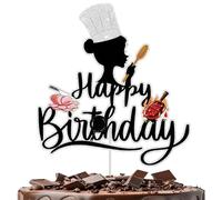Chef Cake Decorations Double-sided Shimmer Perfect for Chef Parties and Chef Birthday Celebrations Party Supplies Ideal for Women's Chef Parties Unique Cake Toppers for Festive Events