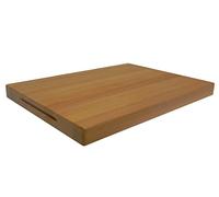 Chef Chopping Block - Big Wooden Chopping Cutting Board Made of Oak Wood - Very Solid 38 cm x 29 cm x 4cm