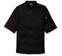 Chef Code Men's Chef Coat with Side Vents Shirt, Black, XXXXXL
