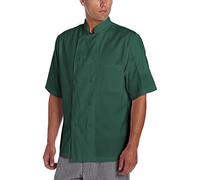 Chef Code Men's Short Sleeve Unisex Classic Chef Coat, Hunter, Medium